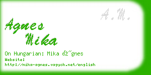 agnes mika business card